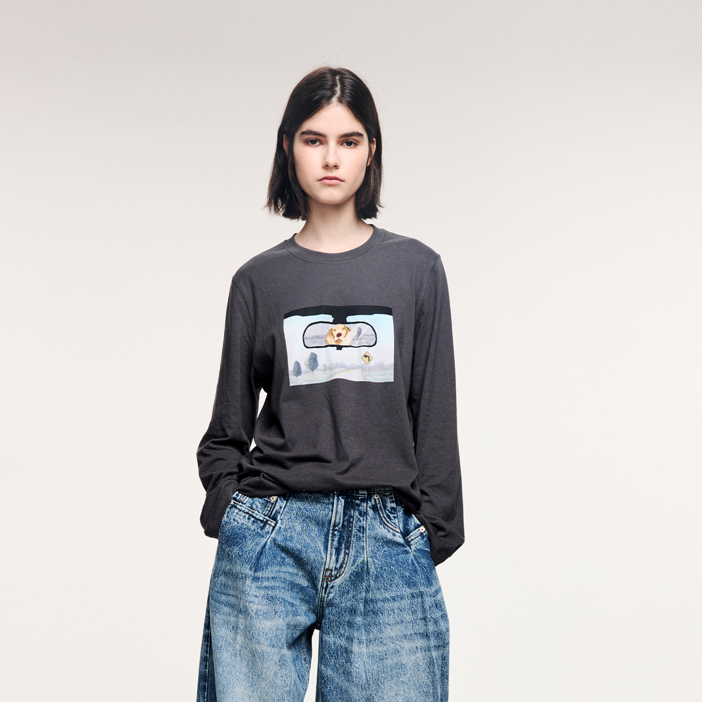 UOOYAA/乌丫旅行小狗长袖T恤