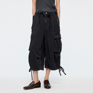 裤 UOOYAA 「奇幻都市」异形铆钉工装 新款 乌丫2026春季