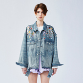 「贴贴纸」牛仔外套 新款 UOOYAA 乌丫2025春季