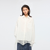 UOOYAA 「奇幻都市」不规则蕾丝拼接衬衫 乌丫2026春季 新款