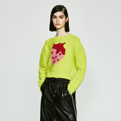 Girls」趣味草莓提花毛衫 UOOYAA 乌丫「Sweet