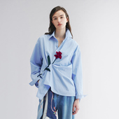 UOOYAA 「随便花」手工玫瑰花衬衫 乌丫2025秋季 新款