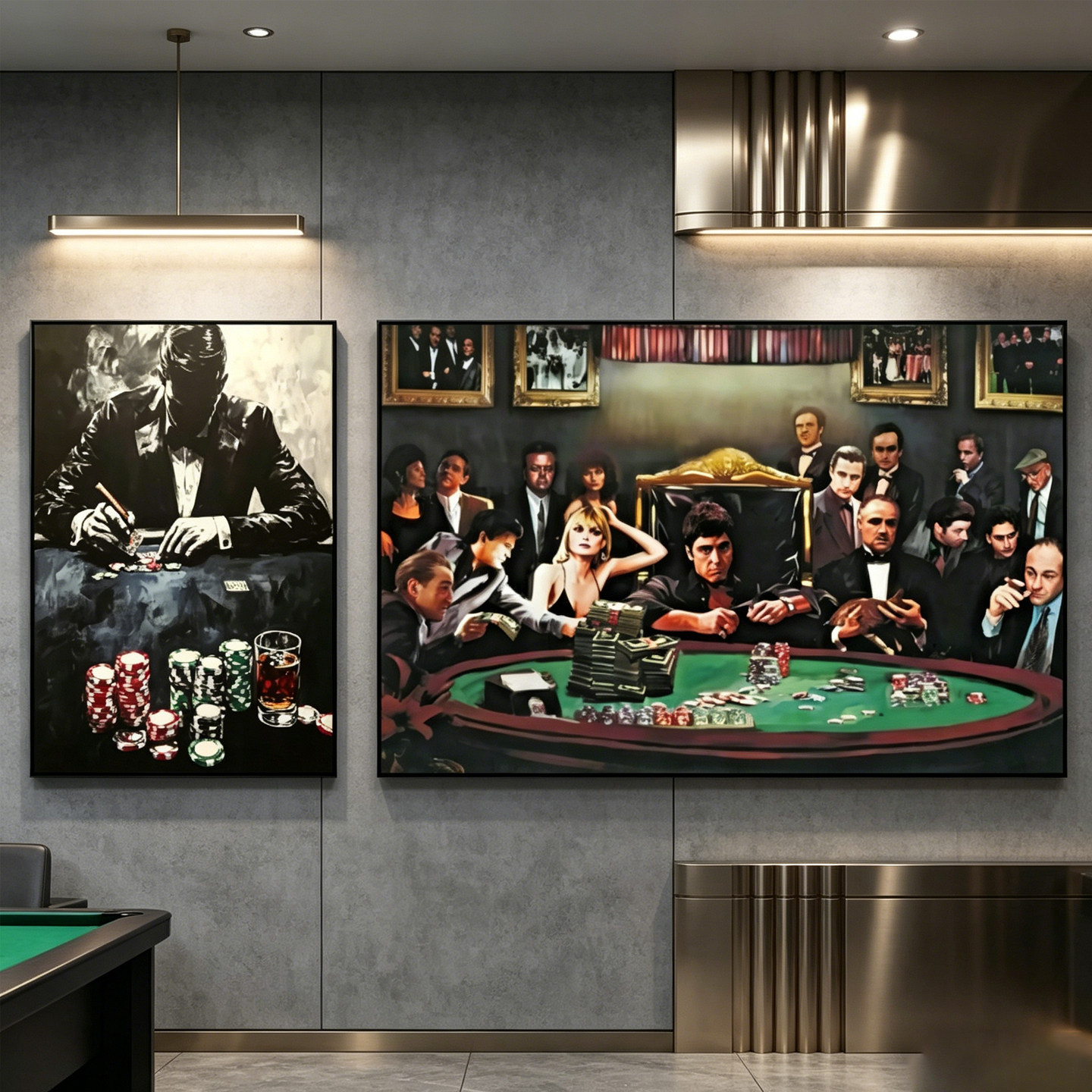 澳门赌场棋牌室挂画拉斯维加斯装饰画百家乐德州扑克娱乐会所壁画
