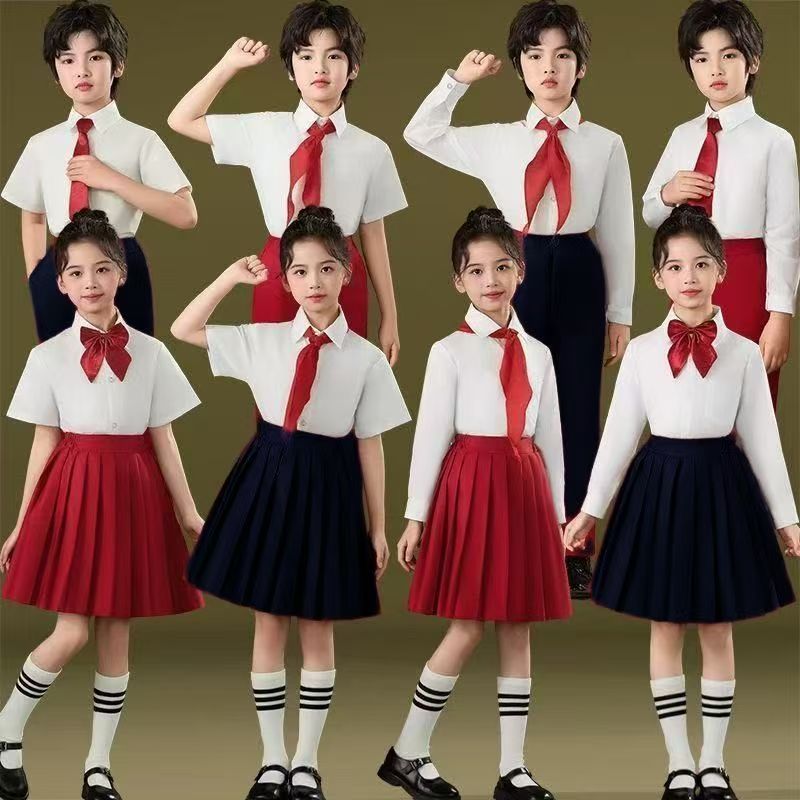 国庆儿童合唱演出服学生朗诵服装