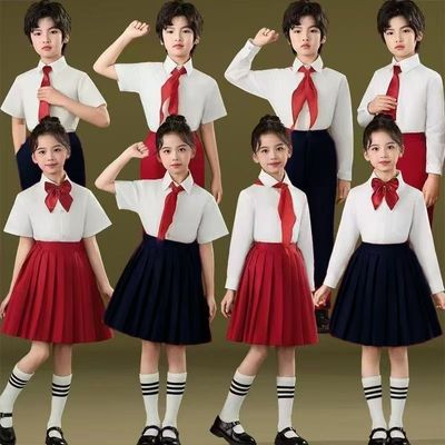 国庆儿童合唱演出服学生朗诵服装