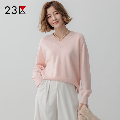 羊毛羊绒混纺套头短毛衣商场同款