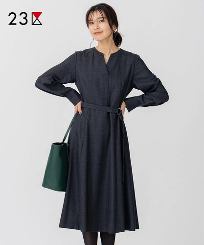 通勤羊毛套头长袖连衣裙商场同款