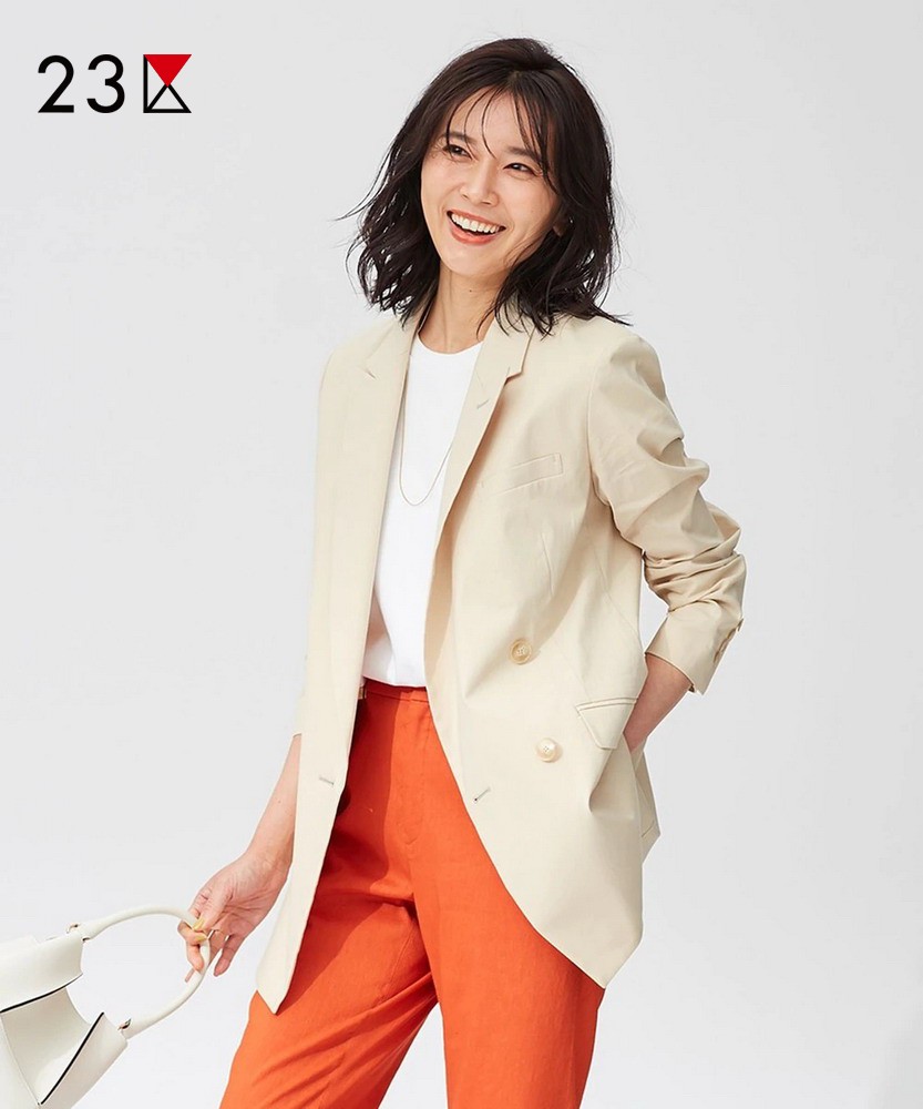 通勤亚麻棉混纺休闲西装商场同款