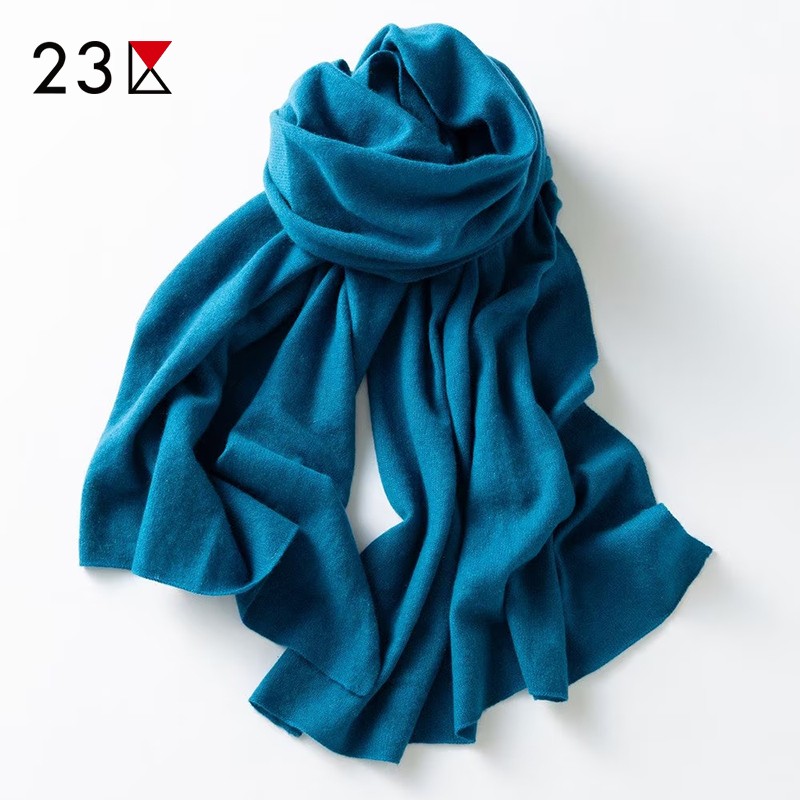 纯山羊绒长方形针织围巾商场同款