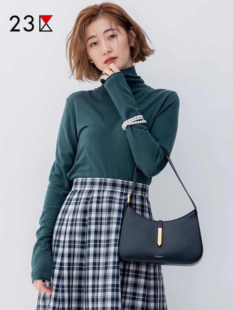 棉混纺堆堆领套头针织衫商场同款