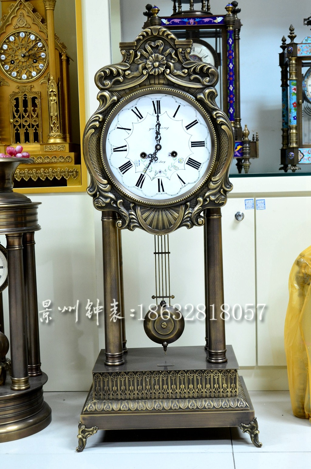 钟表 黄铜做旧 欧式古典钟表 西洋仿古董钟表 欧洲 家居高档酒店