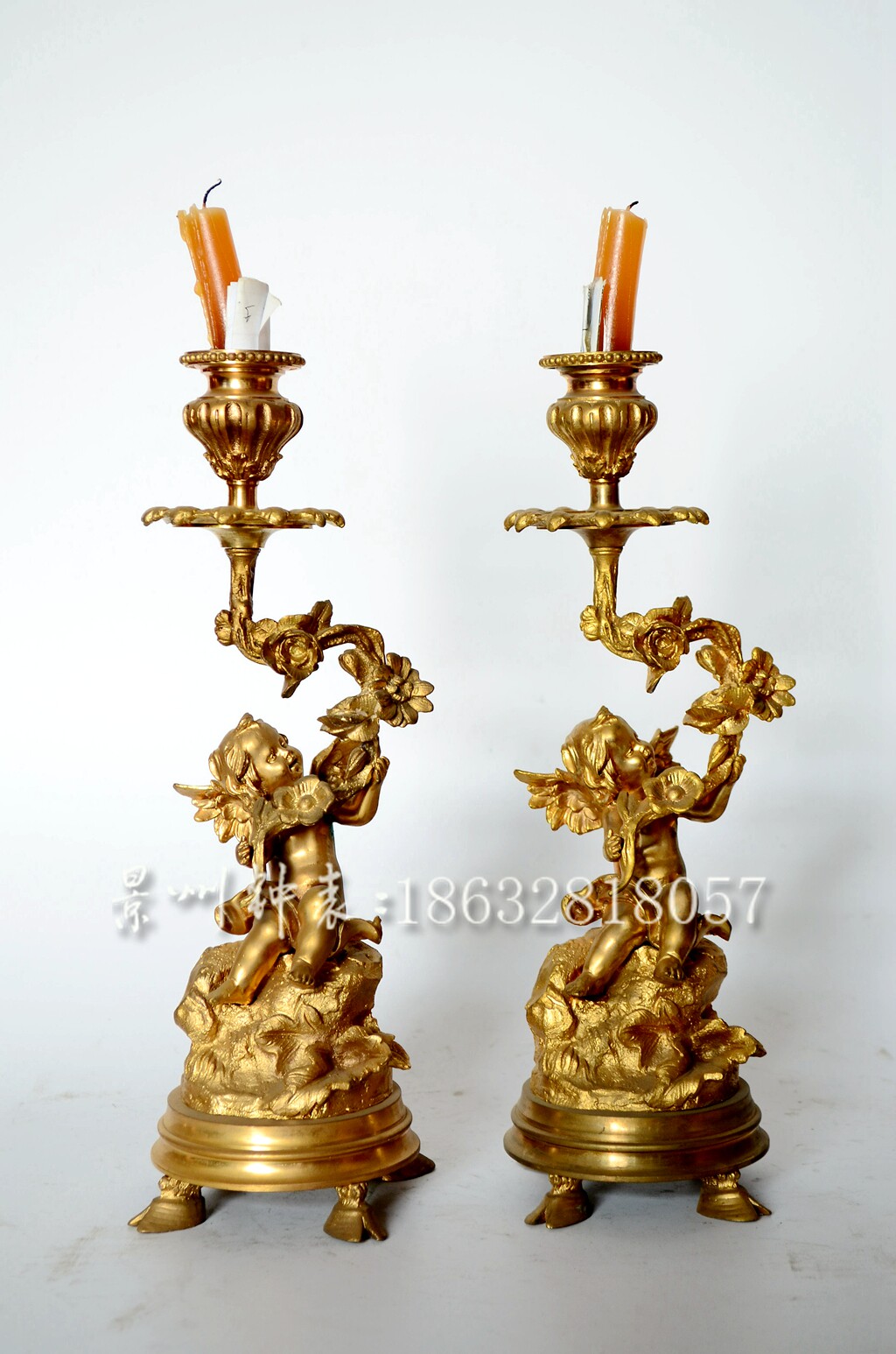 烛台 古典纯铜 欧式家居摆件 蜡烛台 风水 电影道具 单只价