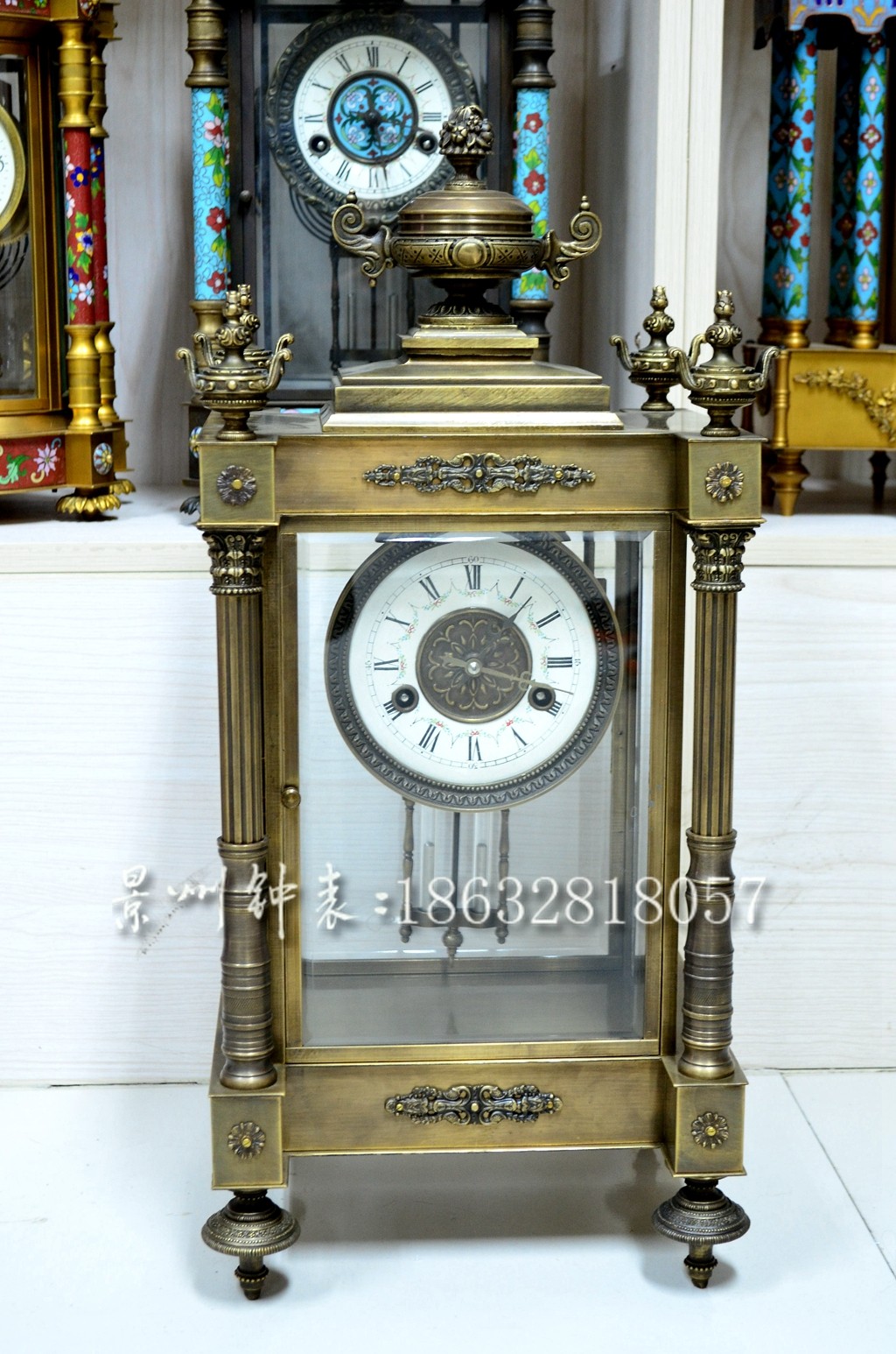 古典钟表 纯铜机械 报时钟表 仿古董钟表 欧式仿故宫固定