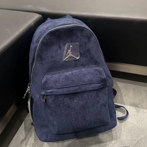 正品Nike耐克男女同款老花系列麂皮绒双肩包书包JD2533180AD-001
