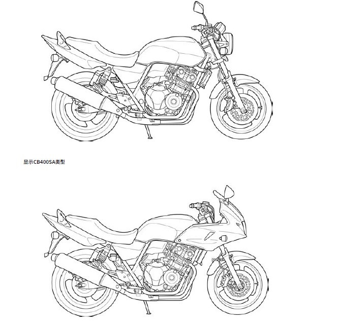 适用本田CB400维修手册全年份第1 2 3代全车中文线路图零件扭矩表