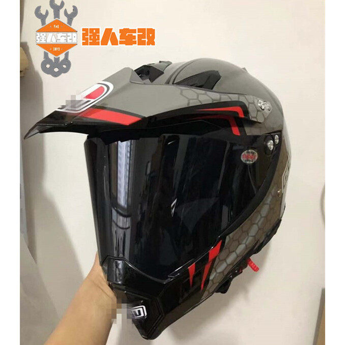 摩托车头盔拉力越野盔AX8多功能全盔四季秋冬适用坦克永恒摩雷士