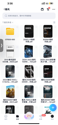 适用春风MT/SR/GT/NK250 450 400 650 800国宾狒狒CLX700维修手册