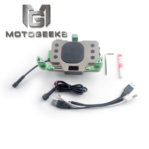 MOTOGEEKS 摩托车手机导航支架 防震防抖可无线充电 骑行导航手机