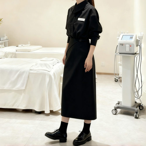 美容院工作服女美容师新款医美养生馆皮肤管理师工作制服套装秋冬