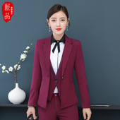 男 4S店工作服酒店前台收银售楼处珠宝店正装 高级职业套装 马甲女款