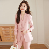 套装 气质女士西服主持人正装 女2026新款 时尚 职业装 高级感马甲西装