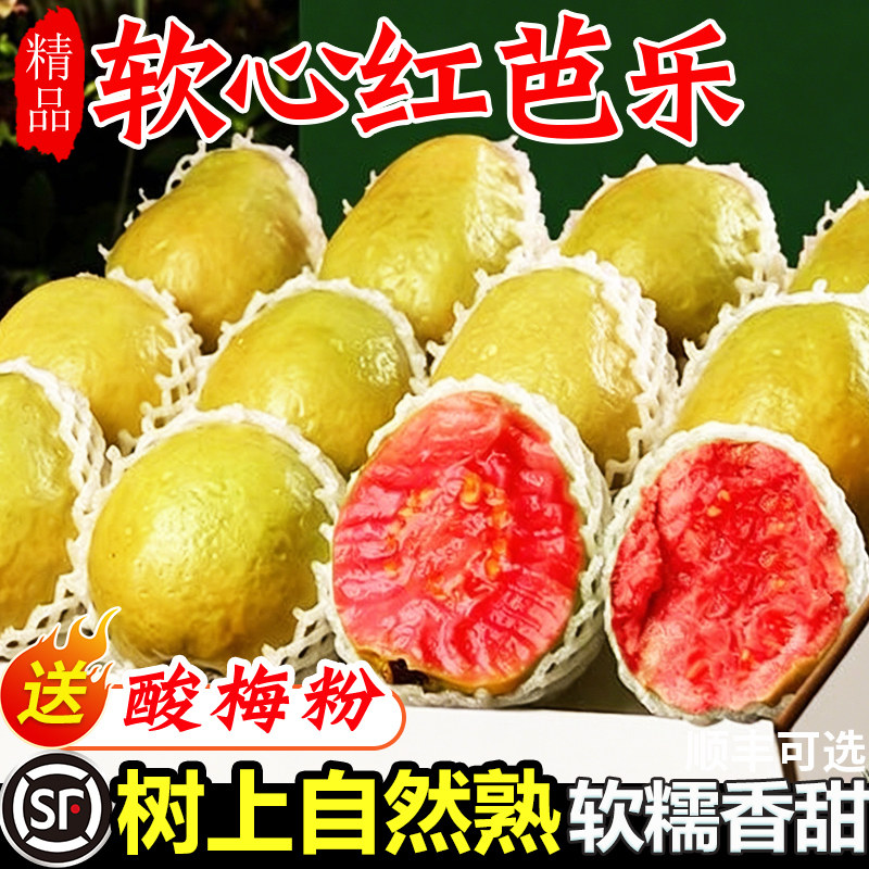 树熟红心软芭乐5斤送酸梅粉