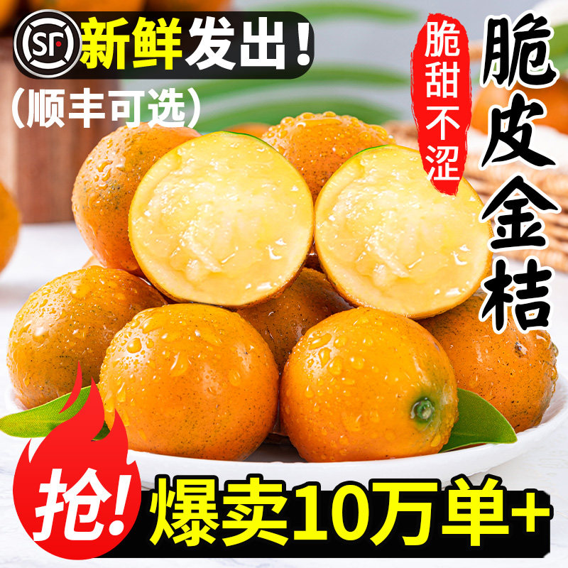 广西融安脆皮金桔鲜果10斤小金橘子应当季新鲜水果蜜金柑整箱包邮