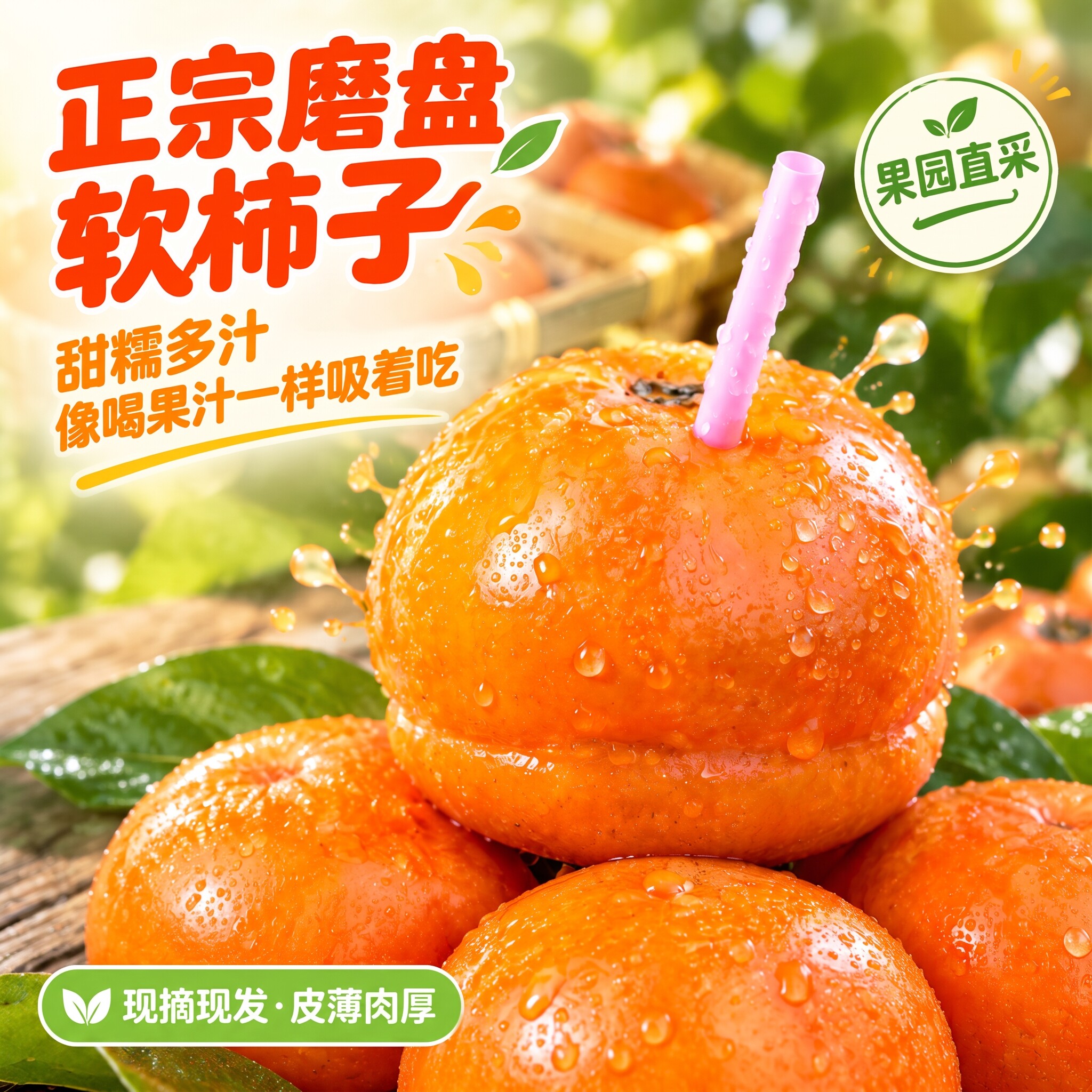 可以吸的蜜糖柿子|香甜爆汁