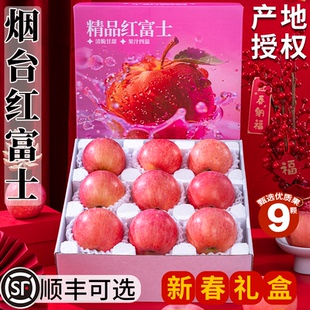 正宗山东烟台红富士苹果新鲜水果栖霞苹果新年礼盒走亲戚送年货