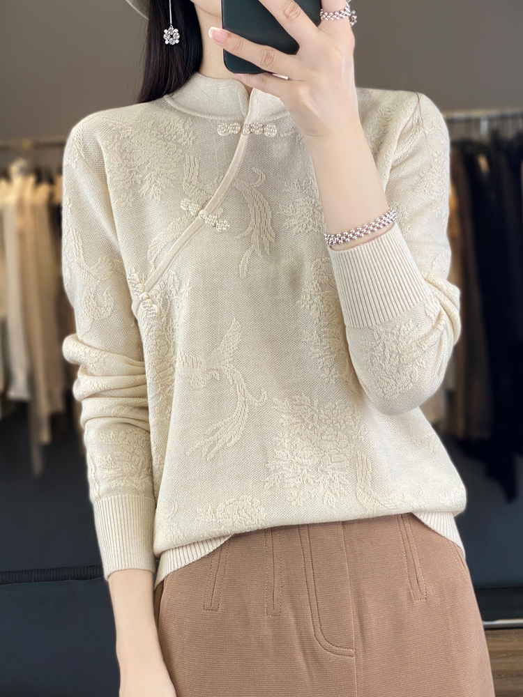 新中式国风打底衫女装2025新款秋季内搭长袖t恤高级感可外穿上衣