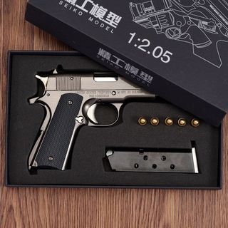 甄选真玩具炝1911全o金属手枪模型1:2.05柯尔特拆卸抛壳仿真合金