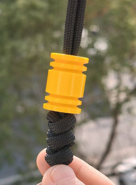 SSD工作室黄色几何体树脂刀坠EDC吊坠挂坠伞绳刀坠EDC背包挂件