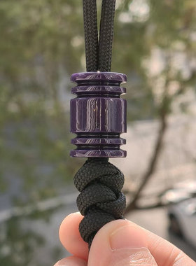 SSD工作室紫色几何体树脂刀坠EDC吊坠挂坠伞绳刀坠EDC背包挂件