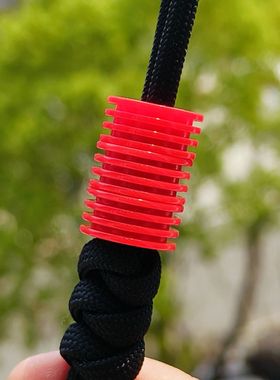 SSD工作室红色树脂伞绳EDC刀坠背包DIY折刀钥匙扣挂坠三个一组