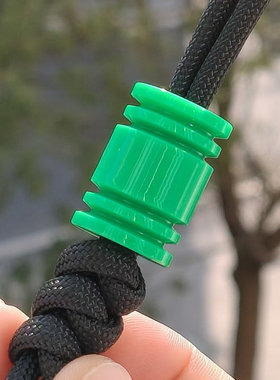 SSD工作室绿色几何体树脂刀坠EDC吊坠挂坠伞绳刀坠EDC背包挂件