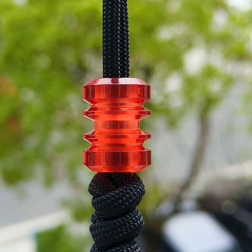 SSD工作室酒红色树脂伞绳手链配珠刀坠背包挂坠手链挂件