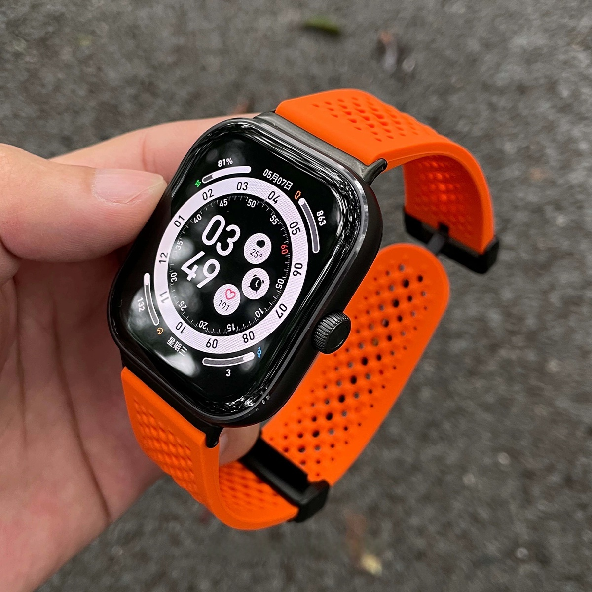 适用红米watch5/4表带硅胶透气孔折叠扣小米手环9pro表带运动男女,智能设备,智能手表手环表带/腕带,淘宝优惠券,粉丝福利购,淘宝优惠卷