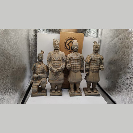 兵马俑西安旅游纪念品仿古摆件工艺品25cm秦俑秦始皇泥人泥塑单俑