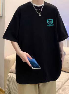 设计感小众帅气炸街insT恤五分潮流潮2026青少年袖夏季百搭年上衣