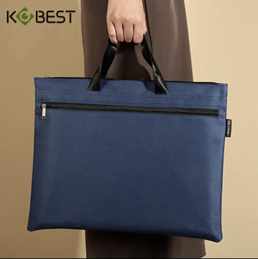 康百休闲手提文件袋 双层简约牛津布事务袋 定制 印字会议袋
