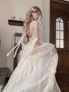 出租余生原创维纳斯女神lolita法式高级感生日拖尾长款成人礼服毕