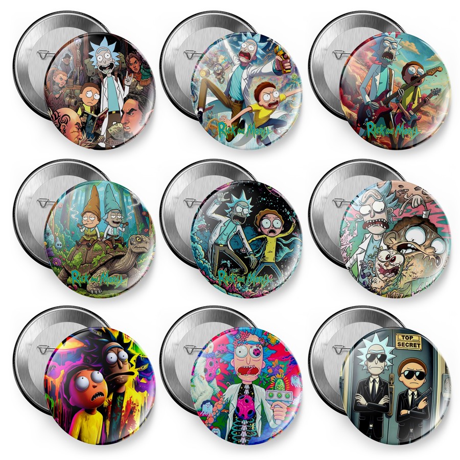 瑞克与莫蒂胸章书包挂件冰箱贴