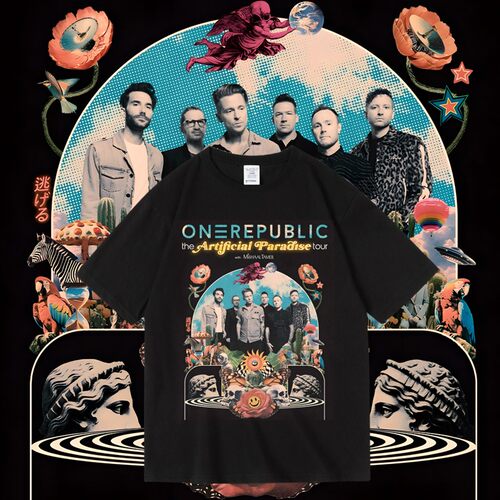 一体共和OneRepublic欧美摇滚乐队印花套头T纯棉夏男女圆领短袖