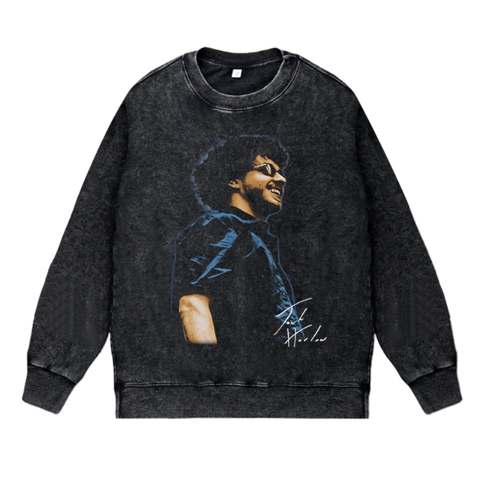 美式说唱嘻哈rapper水洗做旧秋冬套头圆领卫衣JACKHARLOW杰克哈洛