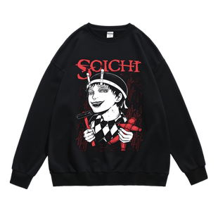 伊藤润二双一卡通二次元日漫周边圆领长袖套头宽松春秋男女卫衣
