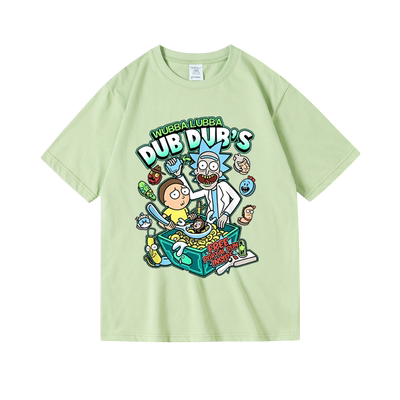 潮牌印花周边纯棉半袖t恤男动漫