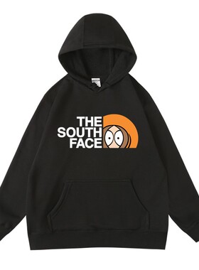 ins超火美式动漫南方公园southpark秋冬加绒连帽套头卫衣男女款