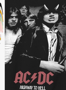 重金属摇滚acdc欧美乐队周边印花衣服春秋圆领卫衣男女通款中性款