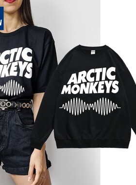英伦摇滚北极猴ArcticMonkeys欧美印花秋冬长袖圆领无帽卫衣男女