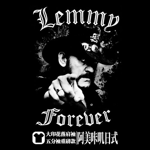 摩托头motorhead欧美摇滚宽松大码落肩款短半袖T恤男夏季oversize